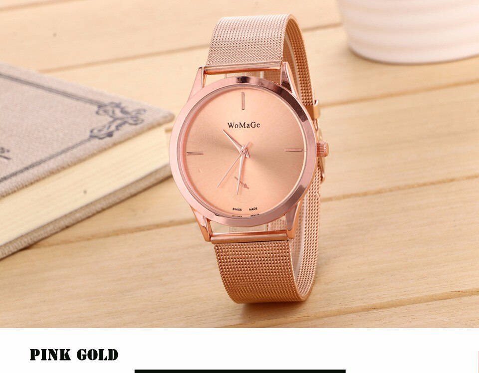Fashion Alloy Belt Mesh Watch Unisex women's watches Minimalist Style Quartz Watch relogio feminino saat Watches for women - FASHIONKULTUR