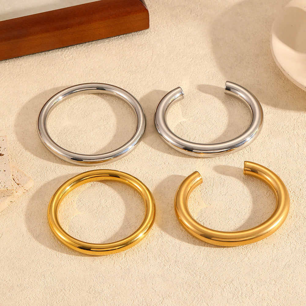 Simple Glossy Titanium Steel Bracelet For Women Does Not Fade - FASHIONKULTUR