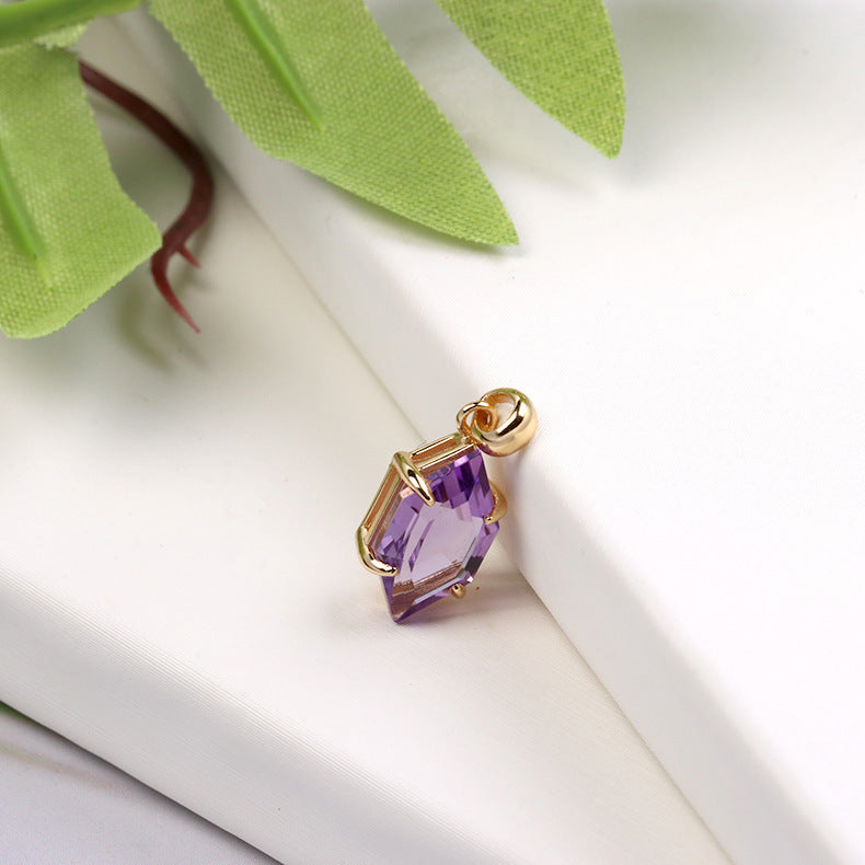 Simple Amethyst S925 Sterling Silver Pendant - FASHIONKULTUR