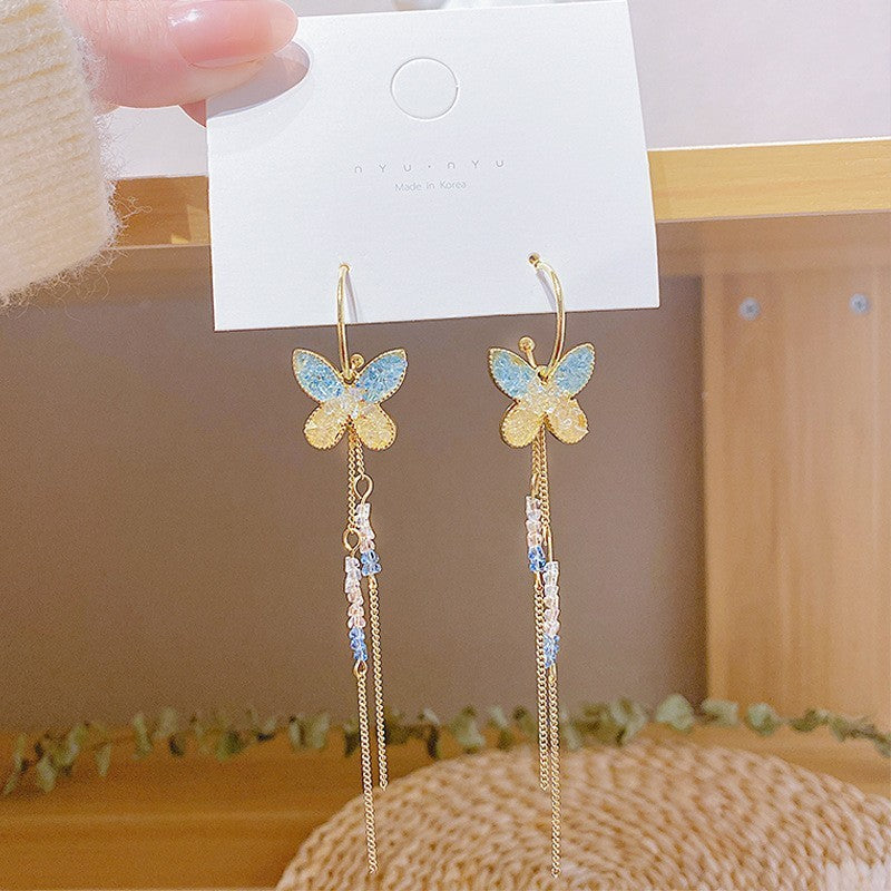 Sterling Silver Needle Light Luxury Pearl Earrings Graceful Personality - FASHIONKULTUR