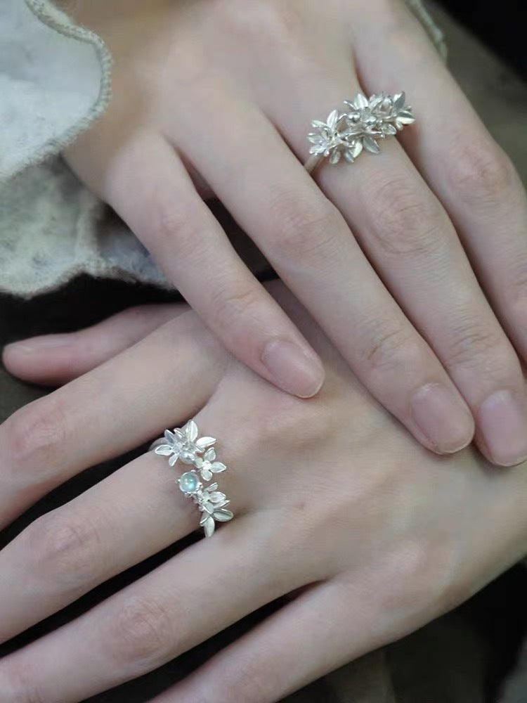 Moonlight Stone Pure Silver Ring - FASHIONKULTUR