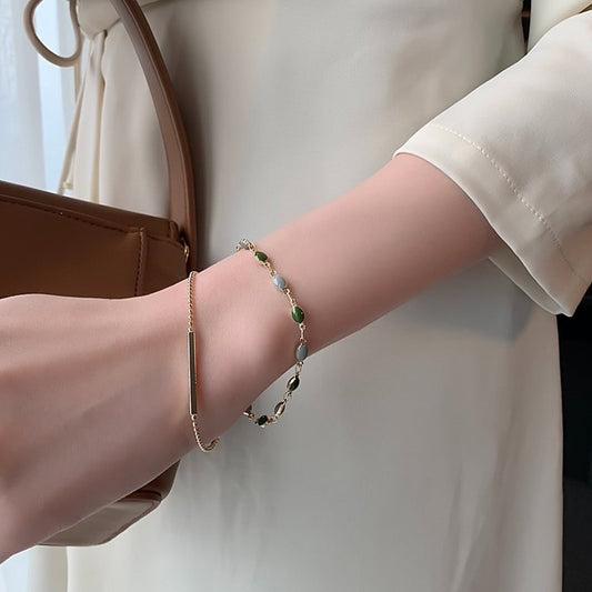 Real Gold Plating Korean Dongdaemun Fashion Retro Bracelet Women - FASHIONKULTUR