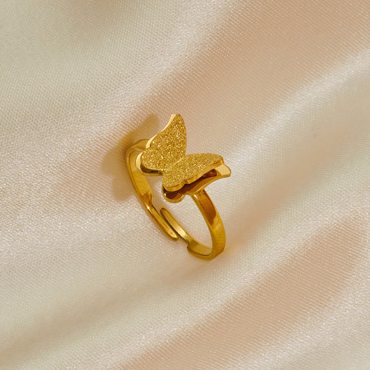 Stainless Steel Jewelry Set Necklace Earrings Ring Three-piece Set - FASHIONKULTUR