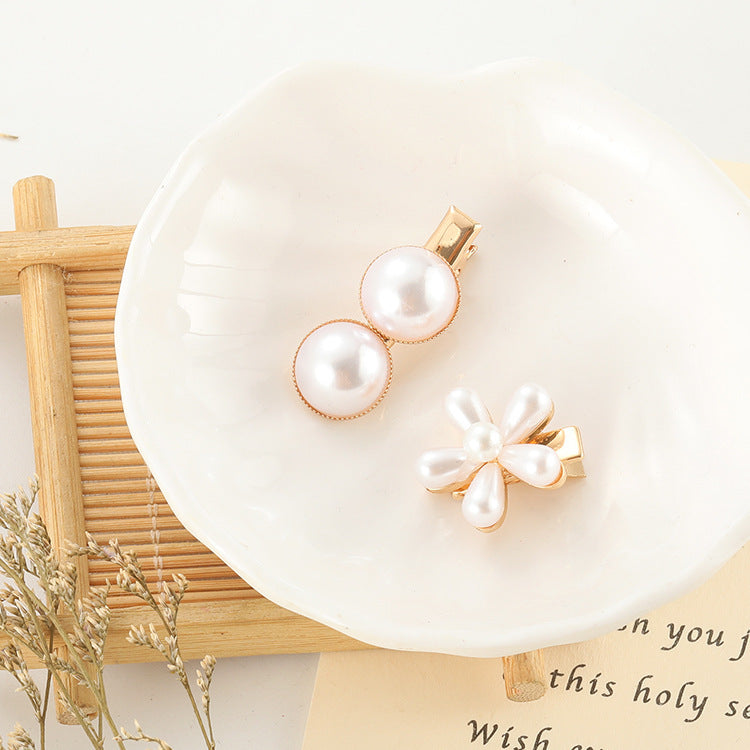 Slip-on Pearl Bow Hair Clip - FASHIONKULTUR