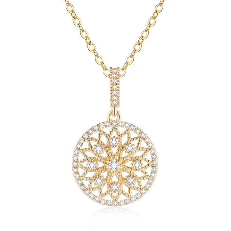 18K Gold Plated Simulation Diamond Female Pendant - FASHIONKULTUR