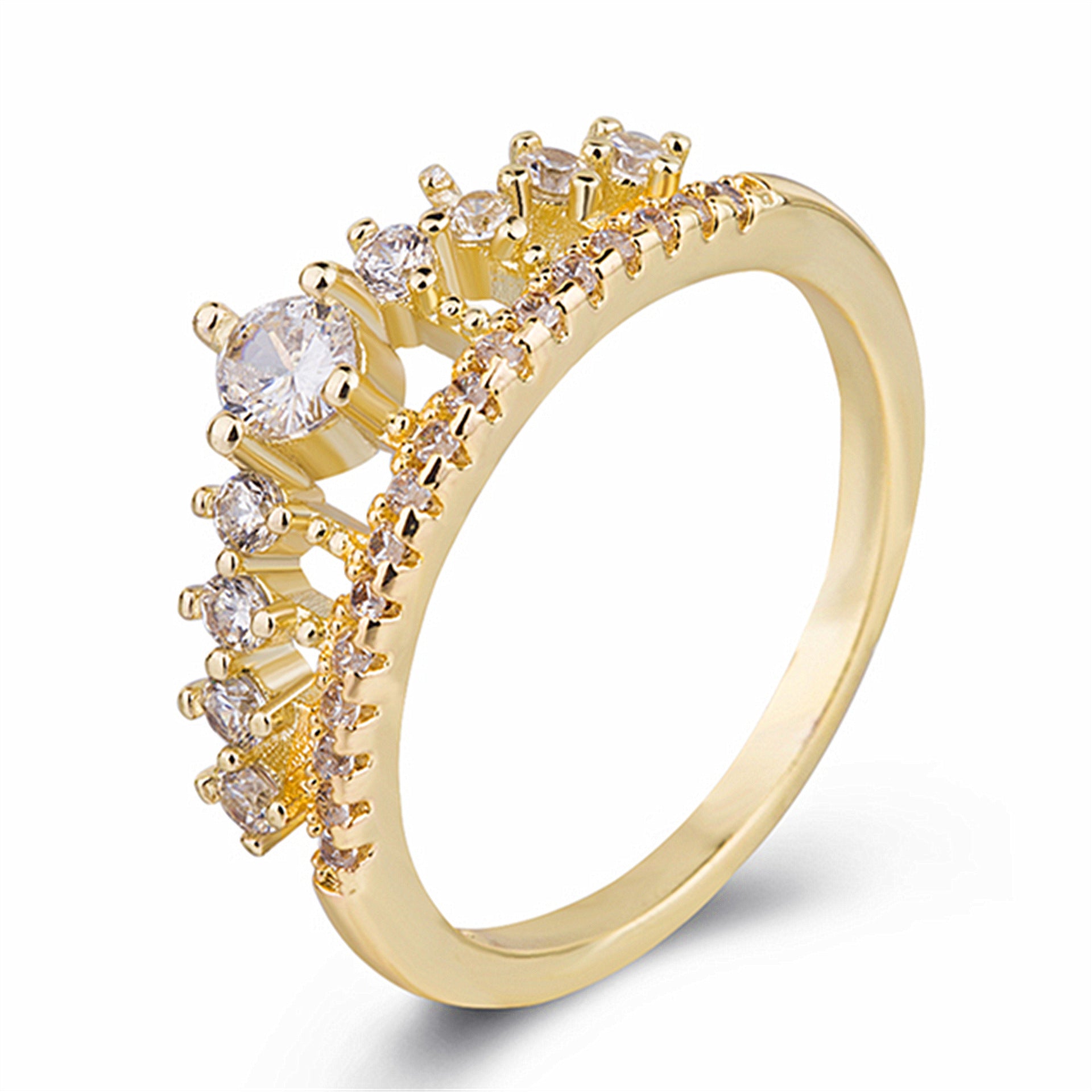 Micro-set crown ring - FASHIONKULTUR