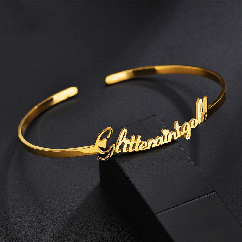DIY Custom Stainless Steel Name Bracelet - FASHIONKULTUR