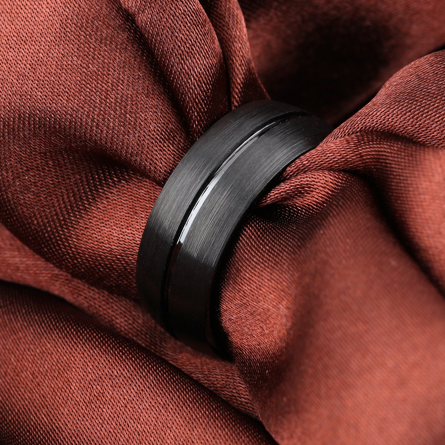 Black titanium steel ring - FASHIONKULTUR