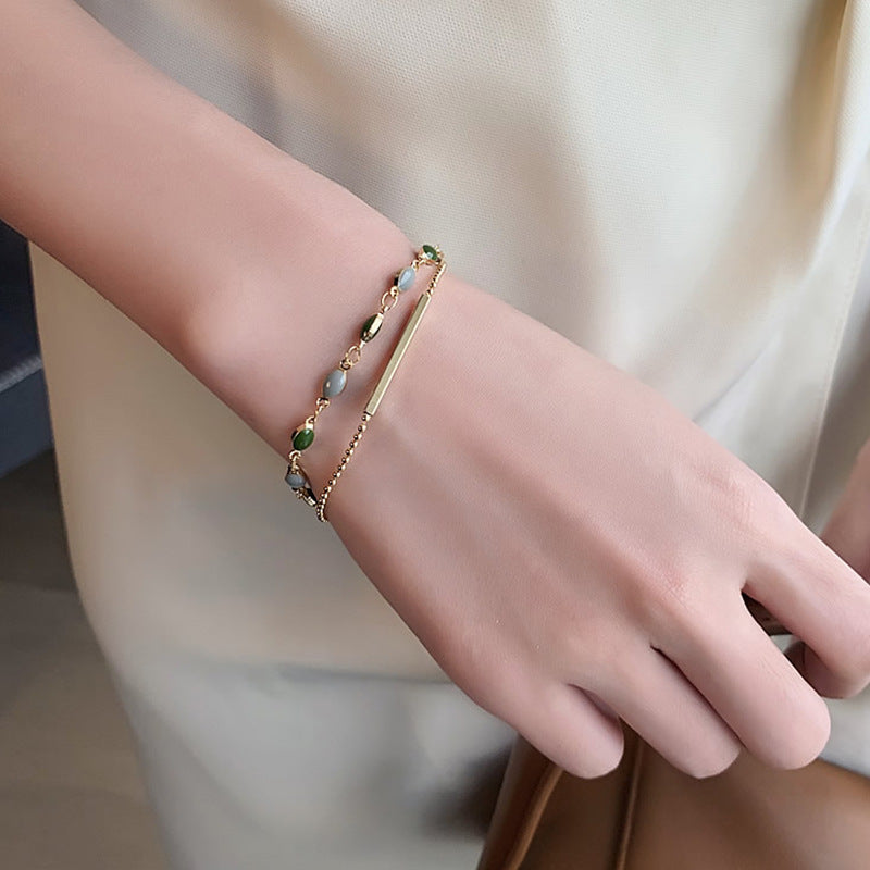 Real Gold Plating Korean Dongdaemun Fashion Retro Bracelet Women - FASHIONKULTUR