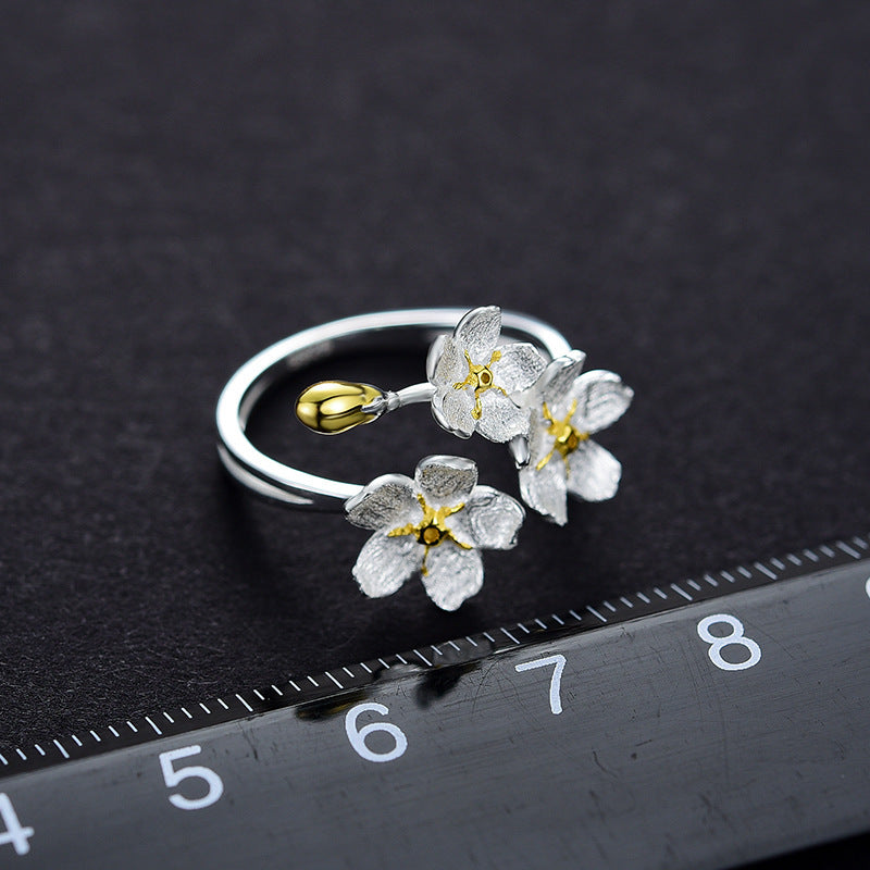 Women's Hand-Designed Forget-Me-Not Ring - FASHIONKULTUR