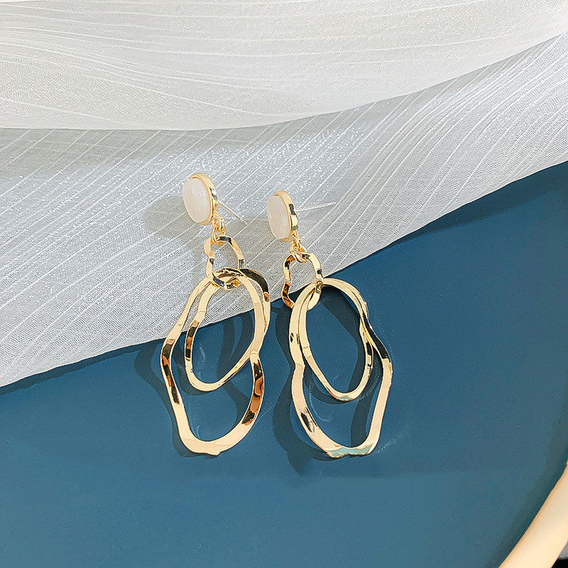 Metal high-quality earrings irregular earrings - FASHIONKULTUR