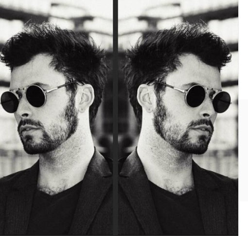 New Vintage Round Steampunk Sunglasses Flip-Up UV Protection Metal Frame Men And Women Summer Cycling Sun Glasses - FASHIONKULTUR