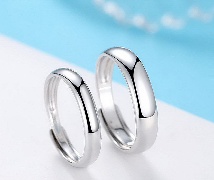 Glossy Ring Simple Men's Silver Ring - FASHIONKULTUR