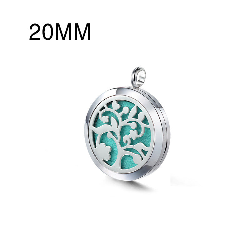 Stainless Steel Hollow Pendant Life Tree Perfume Pendant - FASHIONKULTUR
