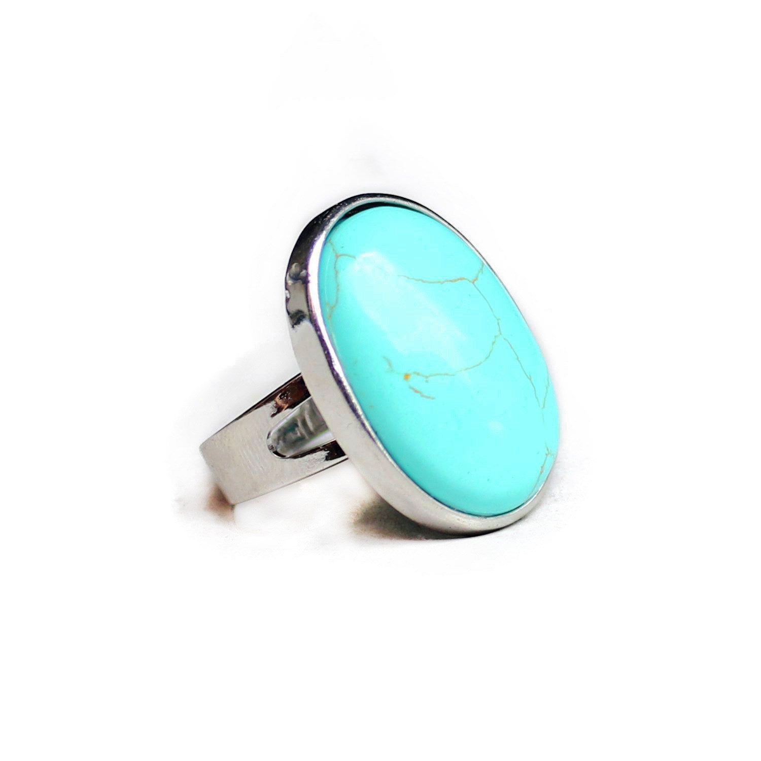 Couple men and women crystal egg oval ring - FASHIONKULTUR