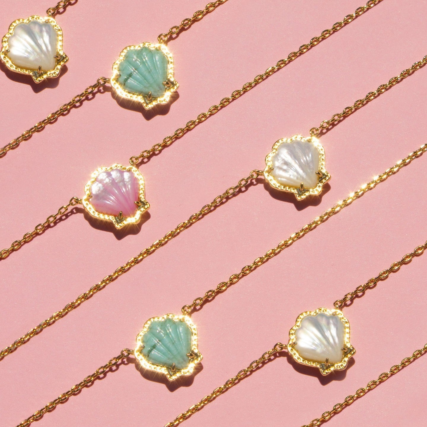 Aventurine Shell Conch Necklace Color - FASHIONKULTUR