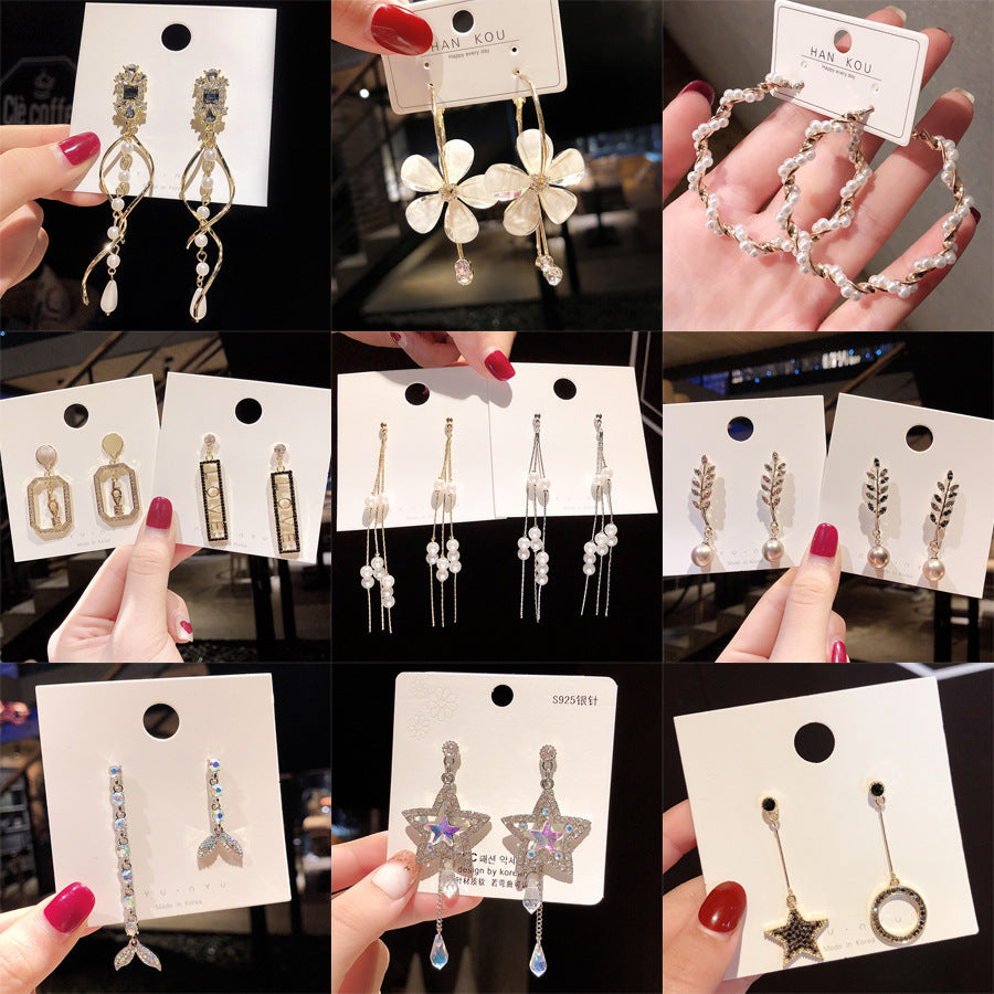 Exaggerated earrings web celebrity stud - FASHIONKULTUR