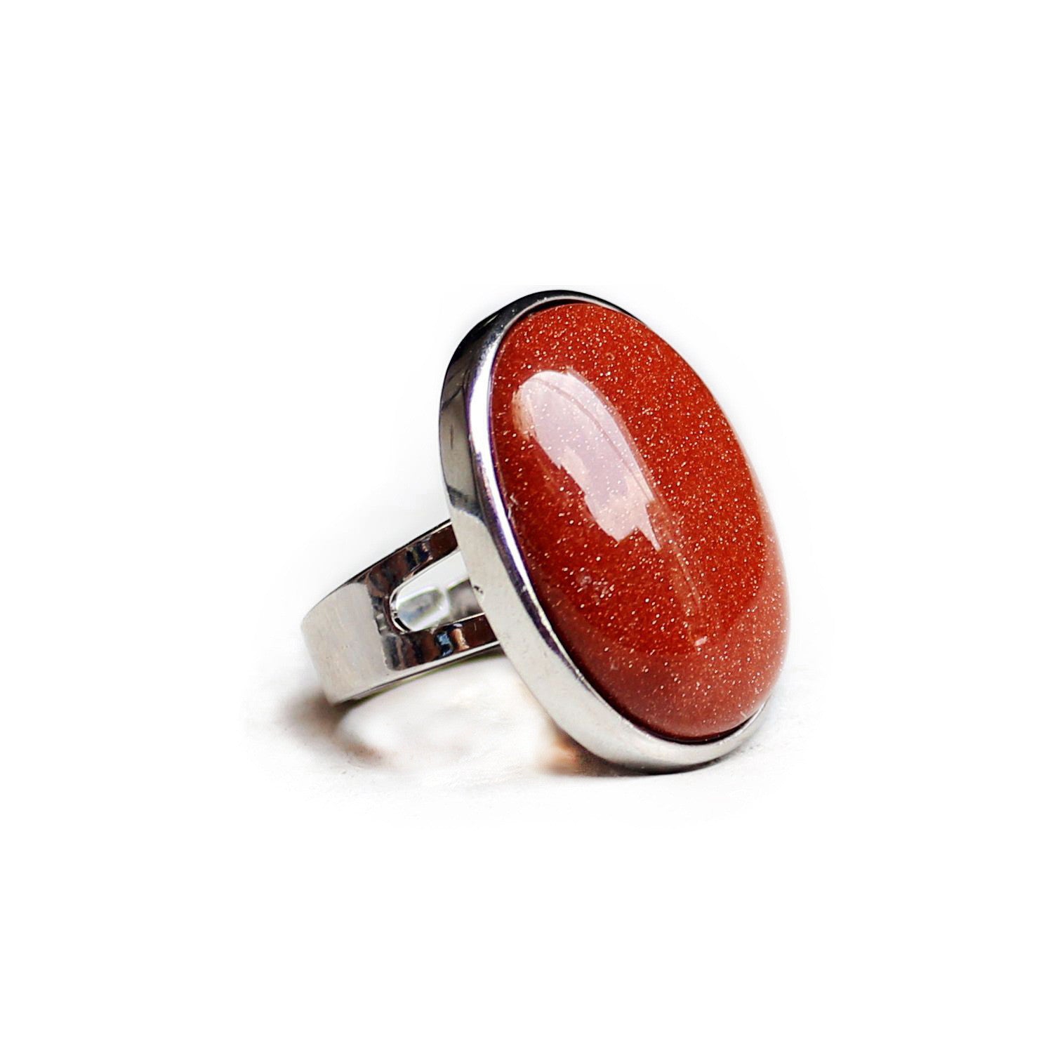 Couple men and women crystal egg oval ring - FASHIONKULTUR