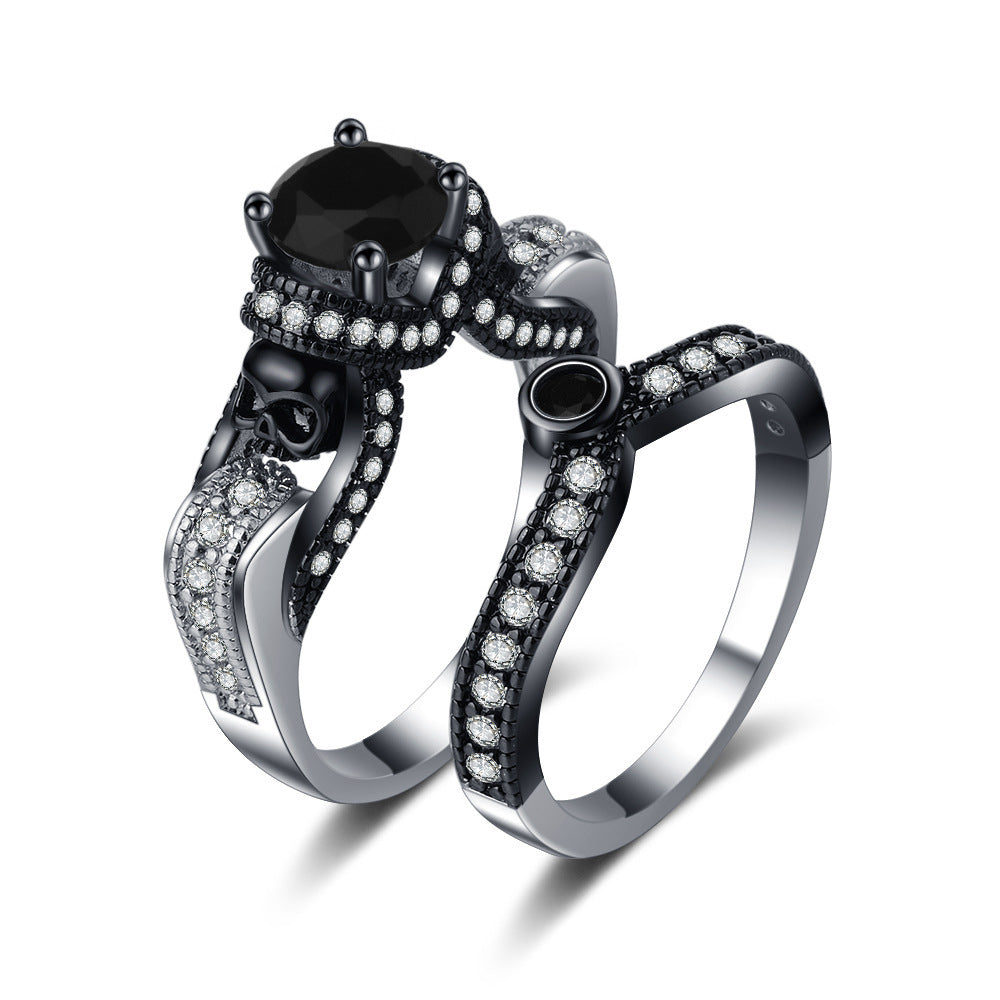 Separation Couple Rings Personalized Punk Retro Style Ring Set - FASHIONKULTUR