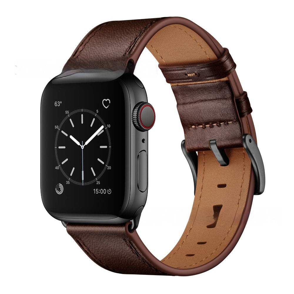 Classic Top Layer Leather Smart Watch Band - FASHIONKULTUR