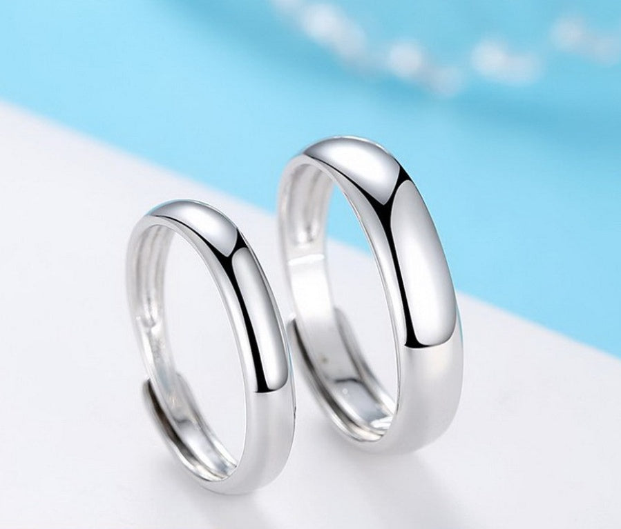 Glossy Ring Simple Men's Silver Ring - FASHIONKULTUR