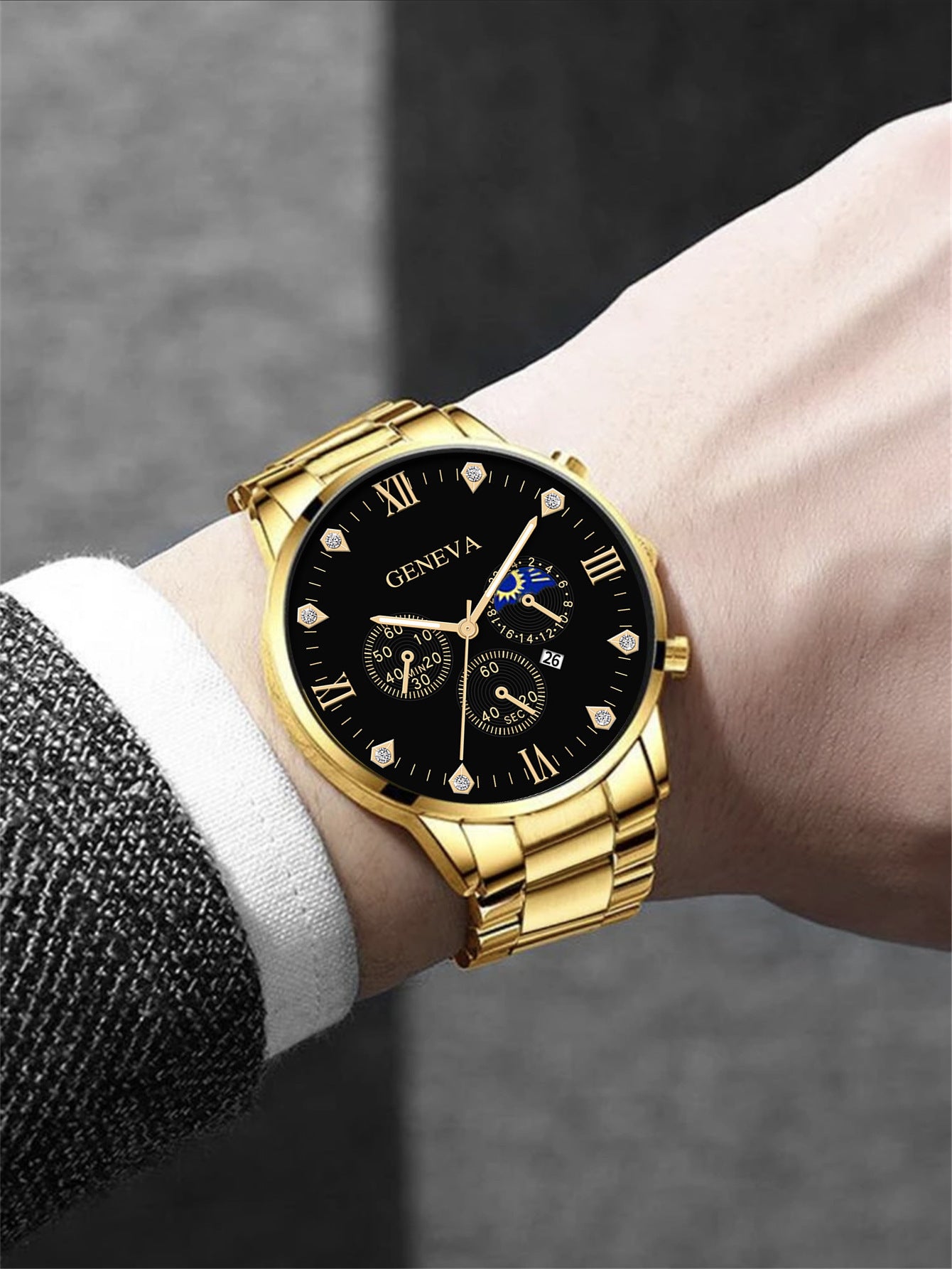 Fashion Business Men's Steel Belt Watch Band Bracelet - FASHIONKULTUR