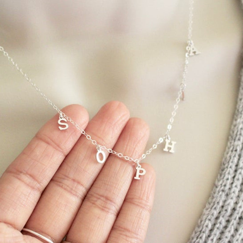 Women's Personalized Name Pendant Necklace, Necklace, Initial Chain, Friendship Gift - FASHIONKULTUR