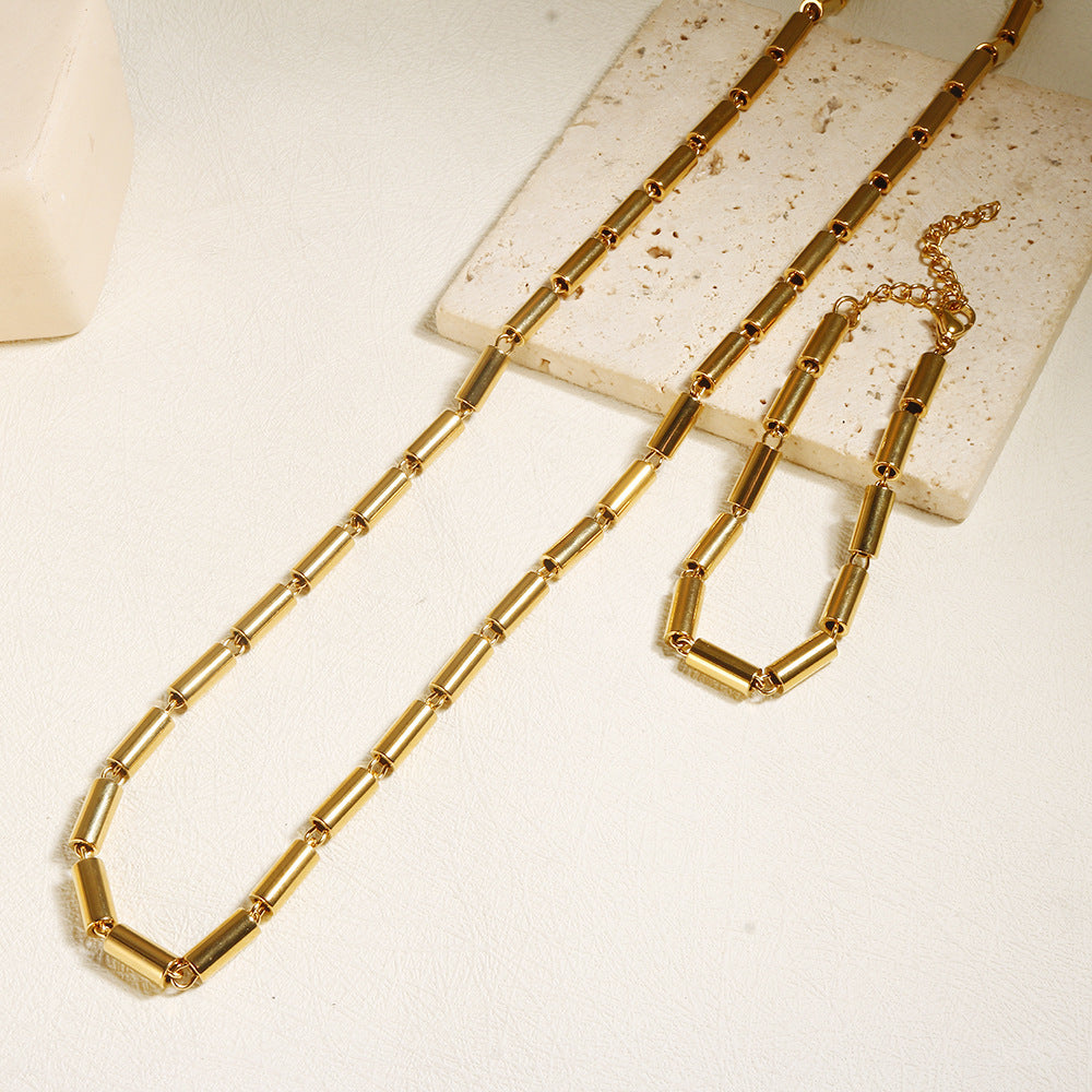 Stainless Steel Jewelry Set Fashion Minimalist Design - FASHIONKULTUR