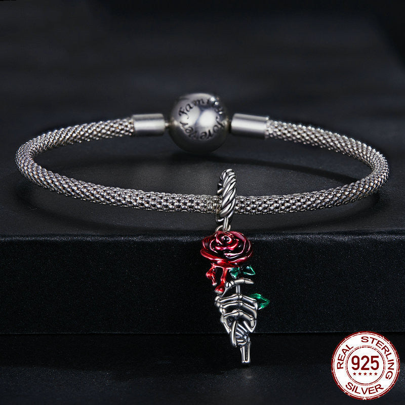 Scarlet Rose DIY Bracelet Pendant Dark - FASHIONKULTUR