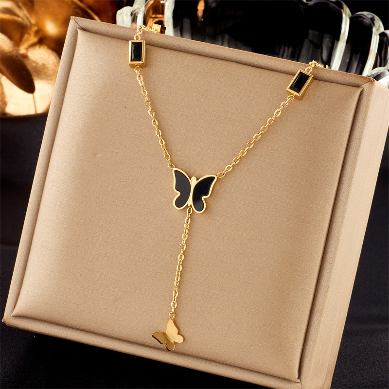 Fashion Special-interest New Pendant Titanium Steel Multi-layer Twin High-grade Women's Necklace - FASHIONKULTUR