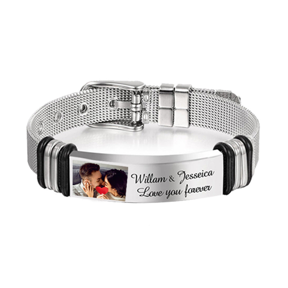 Stainless Steel Bracelet Mesh Strap Titanium Steel - FASHIONKULTUR