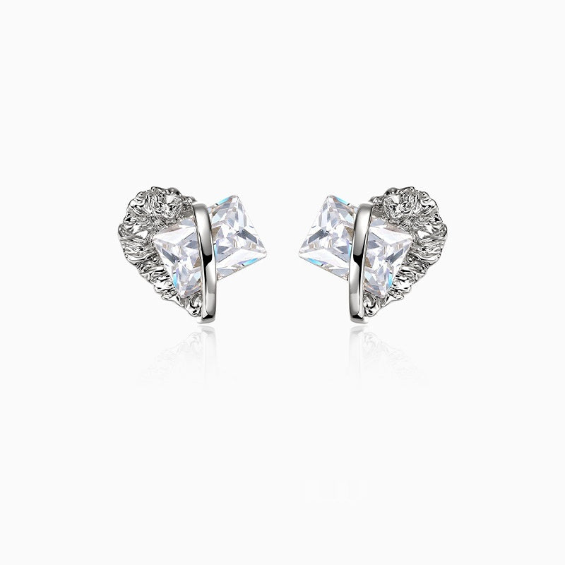 Design Irregular Lava Binding Gem Earrings - FASHIONKULTUR