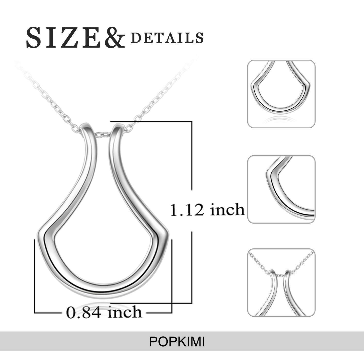 Sterling Silver Ring Holder Necklace Pendant Jewelry for Women - FASHIONKULTUR