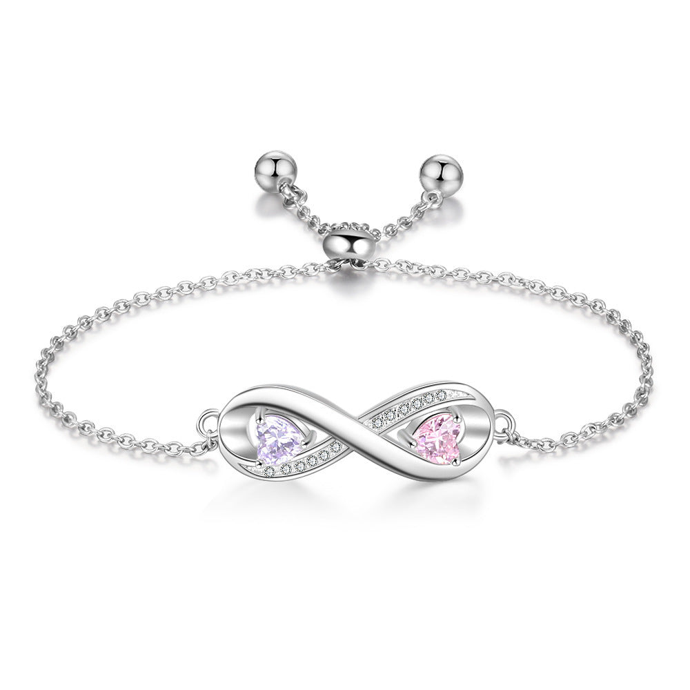 Personalized Carving Name Bracelet Birthstone - FASHIONKULTUR
