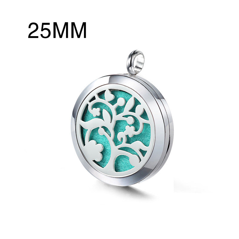 Stainless Steel Hollow Pendant Life Tree Perfume Pendant - FASHIONKULTUR