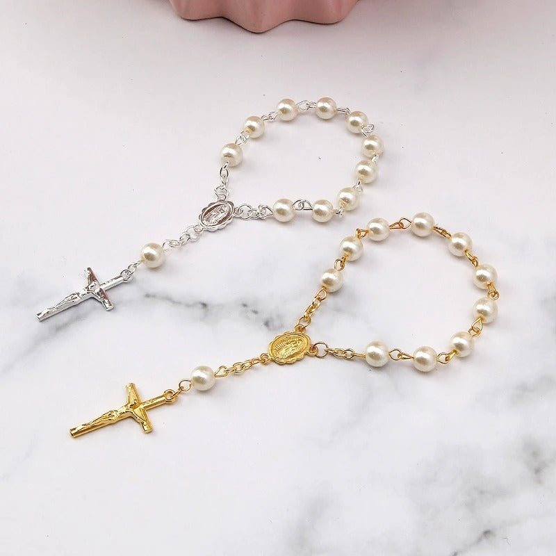 Beads Angel Bracelet Cross Pearl Bracelet - FASHIONKULTUR