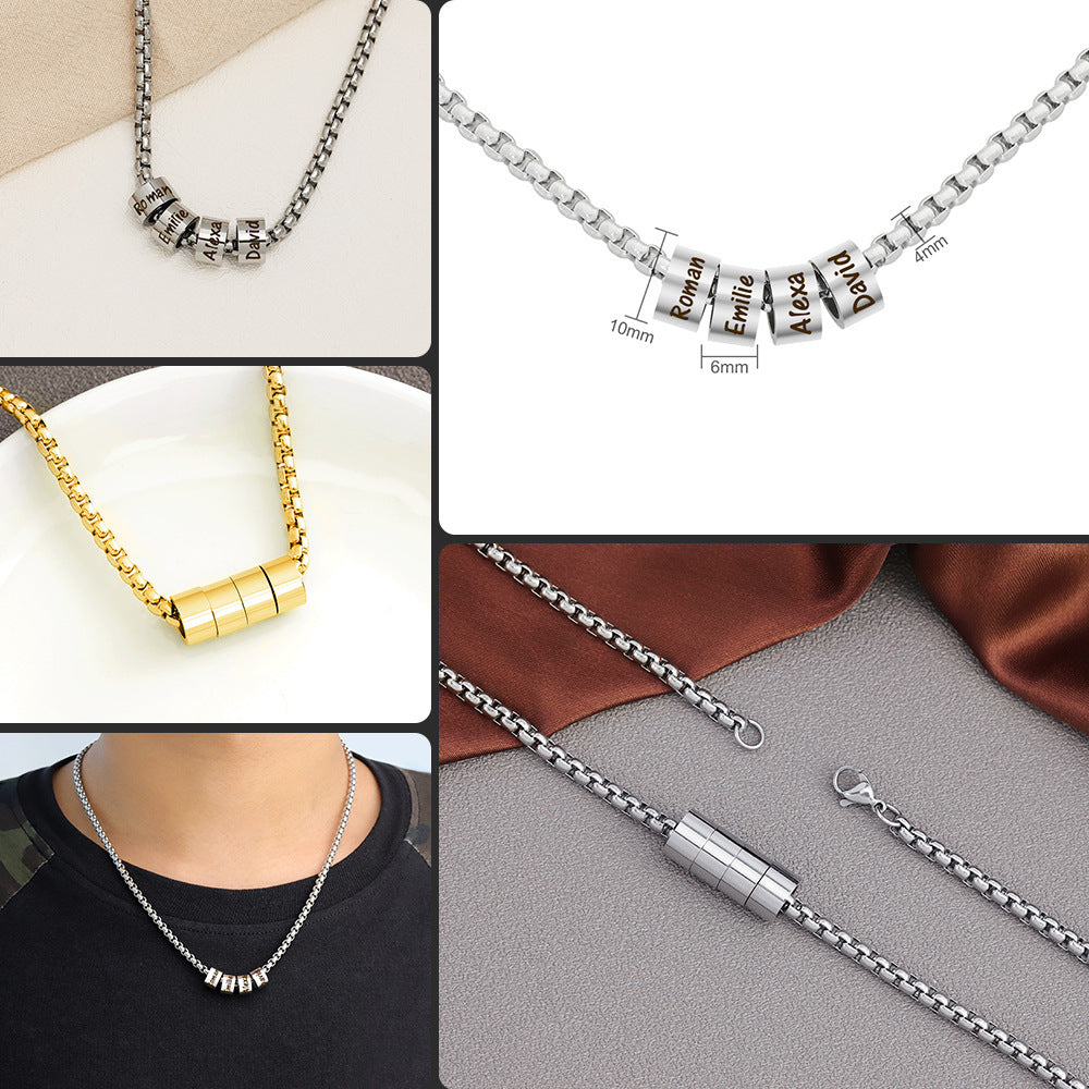 Stainless steel beaded necklace - FASHIONKULTUR