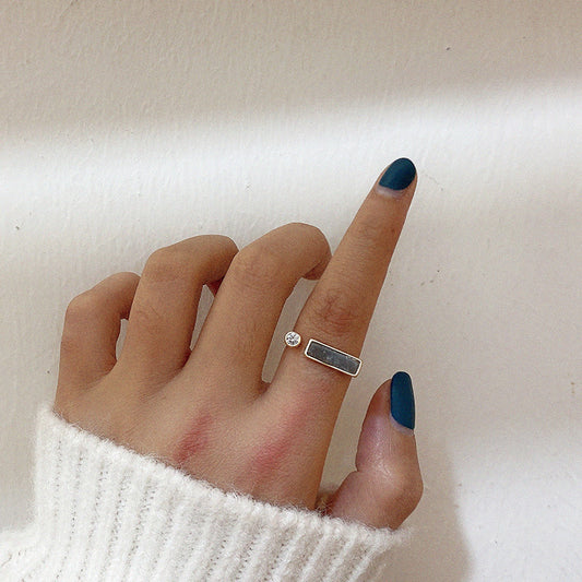 Vintage niche design zircon marble ring - FASHIONKULTUR