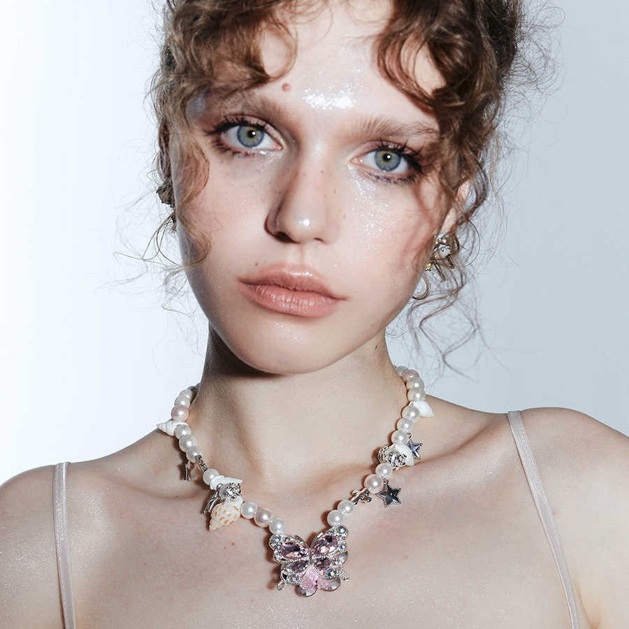 Teenage Butterfly Star Charm Niche Design Necklace - FASHIONKULTUR