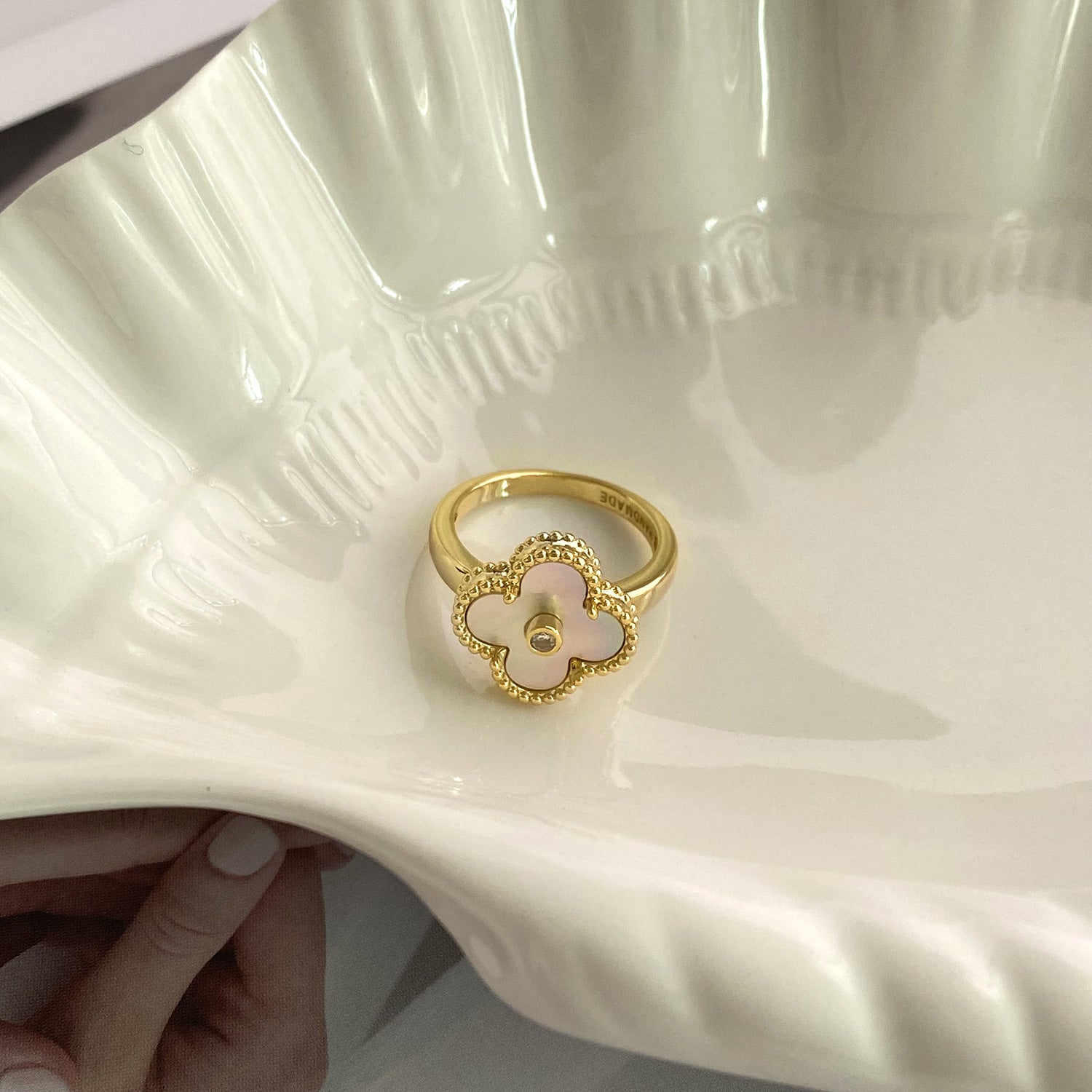 Korean Style Sweet Elegance Bells Of Ireland Ring - FASHIONKULTUR