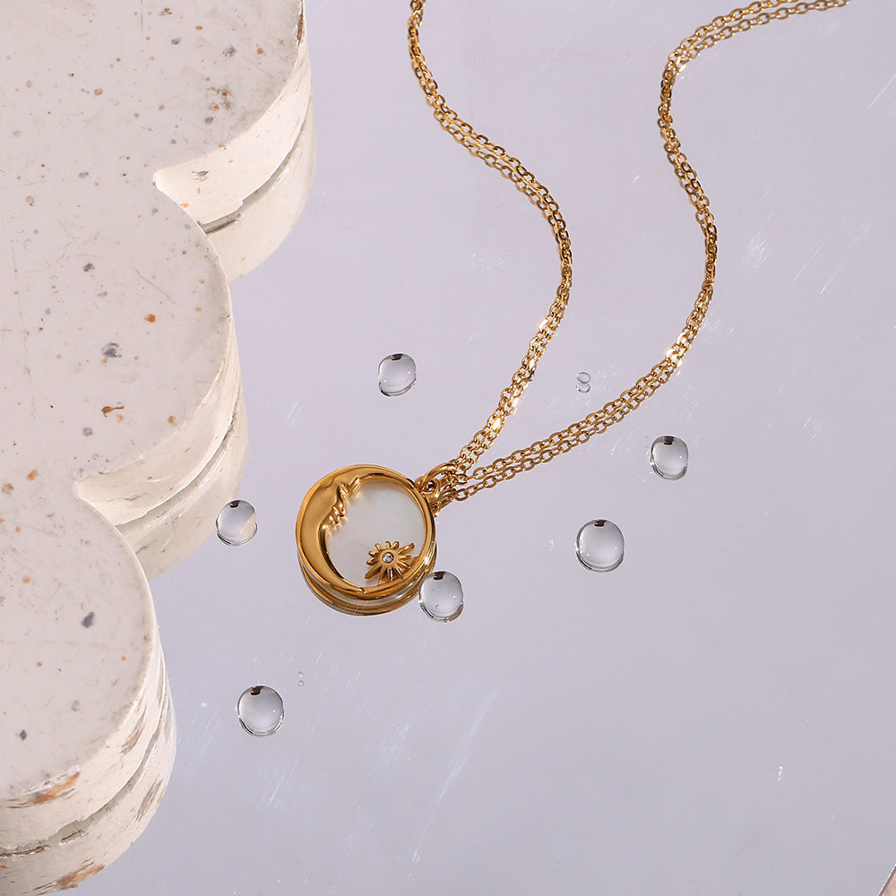 Popular Versatile Shell Moon Necklace - FASHIONKULTUR