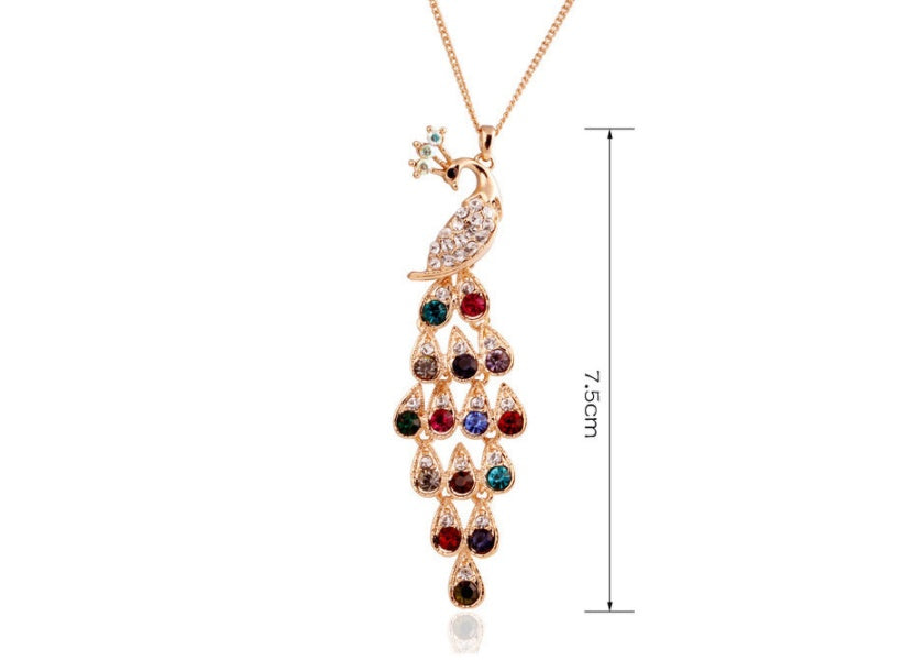Creative Crystal Peacock Bridal Jewelry Set - FASHIONKULTUR