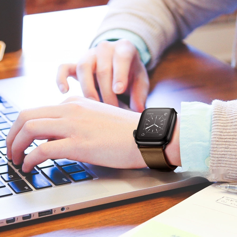 Classic Top Layer Leather Smart Watch Band - FASHIONKULTUR