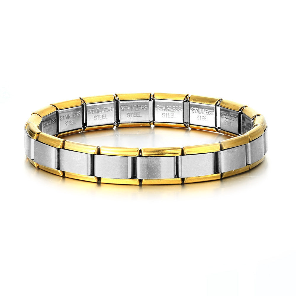 Titanium Steel Vacuum Real Gold IP Plating Watch Band Chain - FASHIONKULTUR