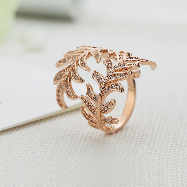 Mimosa leaves rings - FASHIONKULTUR