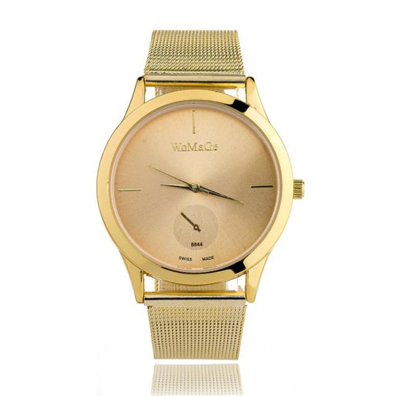 Fashion Alloy Belt Mesh Watch Unisex women's watches Minimalist Style Quartz Watch relogio feminino saat Watches for women - FASHIONKULTUR