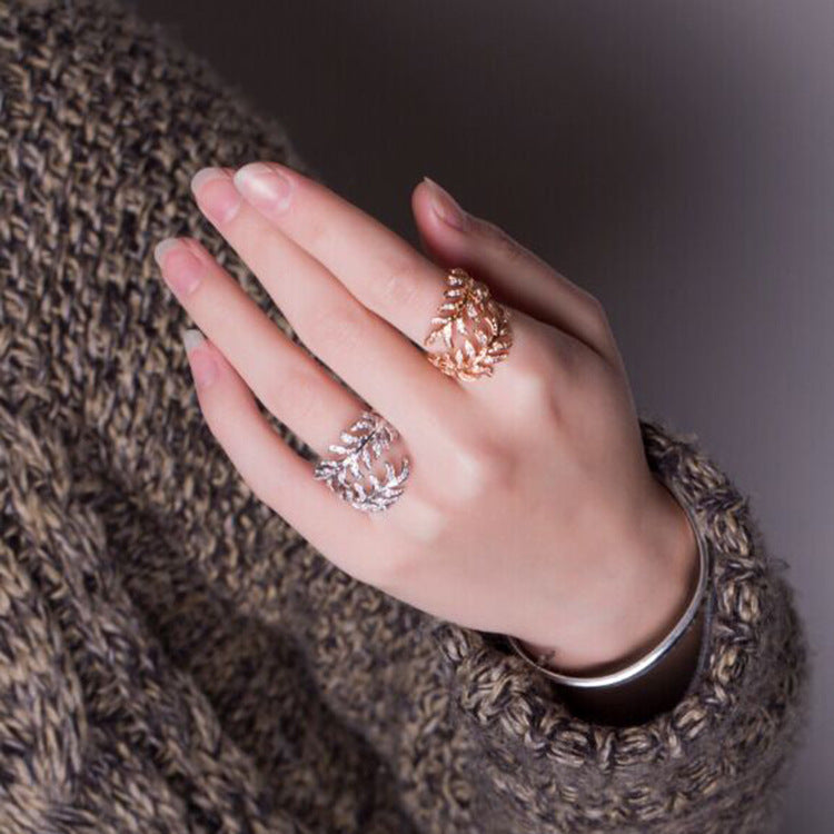 Mimosa leaves rings - FASHIONKULTUR