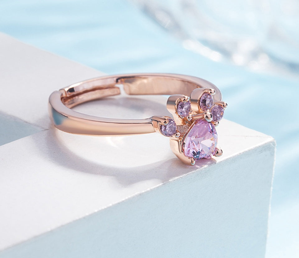 New Cat Bear Dog Paw Ring for Women Jewelry Sets - FASHIONKULTUR