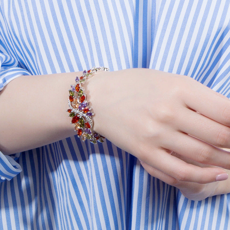 Women's Bingling Flower Zircon Bracelet Jewelry - FASHIONKULTUR