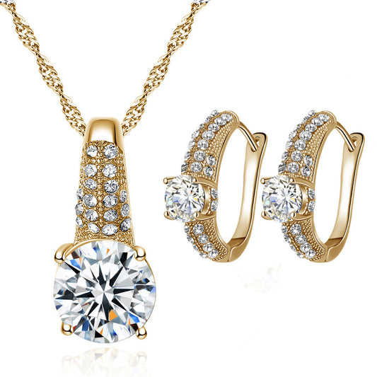 Bridal Necklace And Earrings Jewelry Set - FASHIONKULTUR